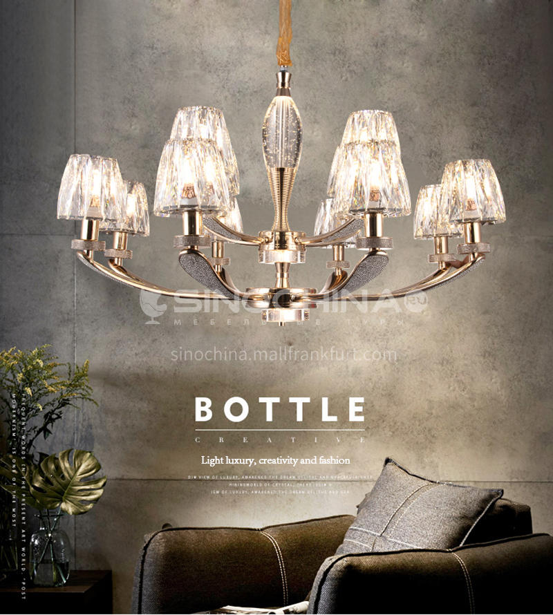 Light Luxury Crystal Chandelier Living, Crystal Chandelier Living Room Lamp